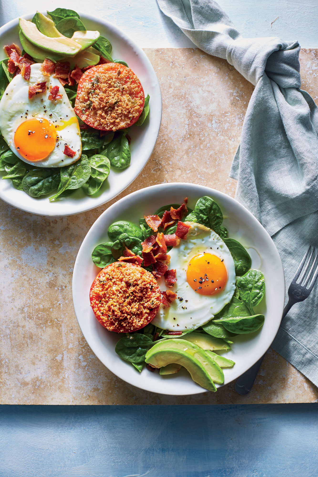 This is the kind of breakfast that's worth waking up for—and enjoying again for lunch or dinner. If you want a starchy component, add precooked farro or quinoa.