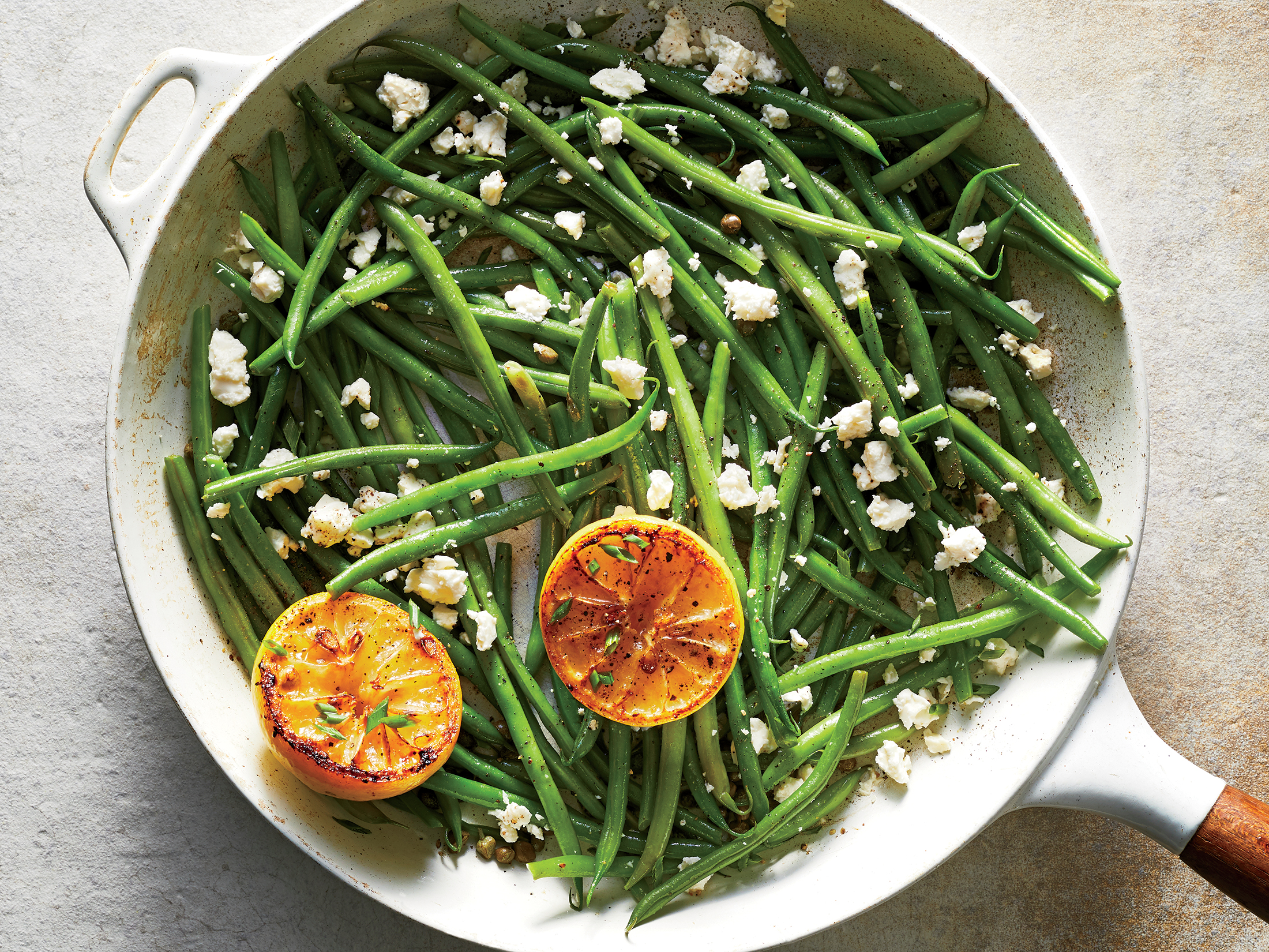 Lemon-Feta Green Beans